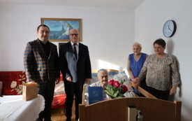 Galeria aktualności 101 urodziny mieszkanki gminy Wielopole Skrzyńskie 1