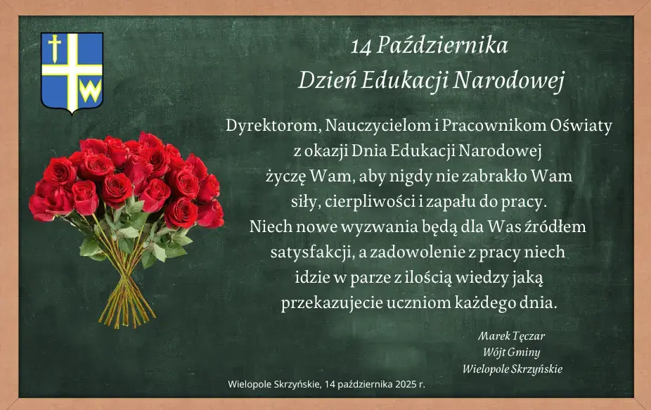 Życzenia z okazji Dnia Edukacji Narodowej